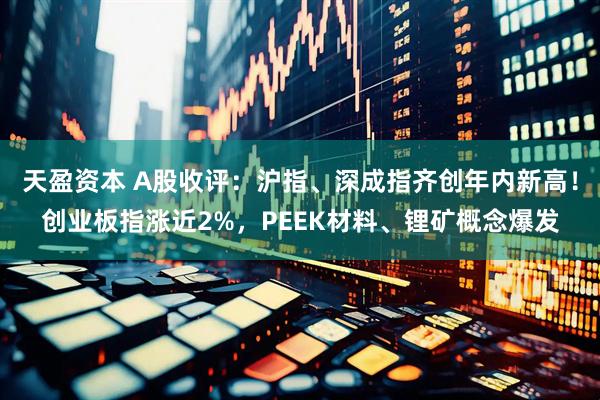 天盈资本 A股收评：沪指、深成指齐创年内新高！创业板指涨近2%，PEEK材料、锂矿概念爆发