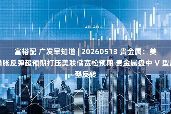 富裕配 广发早知道 | 20260513 贵金属：美国通胀反弹超预期打压美联储宽松预期 贵金属盘中 V 型反转